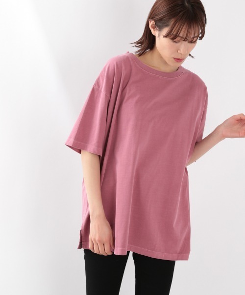 LOWRYS FARM（ローリーズファーム）の「ピグメントロゴＴＥＥ　886754（Tシャツ/カットソー・レディース・ピンク/チャコールグレー/アイボリー/イエロー・FREE）」の21枚目の写真