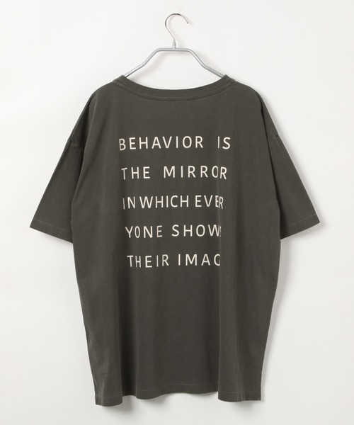 LOWRYS FARM（ローリーズファーム）の「ピグメントロゴＴＥＥ　886754（Tシャツ/カットソー・レディース・ピンク/チャコールグレー/アイボリー/イエロー・FREE）」の6枚目の写真