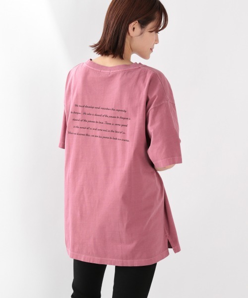 LOWRYS FARM（ローリーズファーム）の「ピグメントロゴＴＥＥ　886754（Tシャツ/カットソー・レディース・ピンク/チャコールグレー/アイボリー/イエロー・FREE）」の16枚目の写真