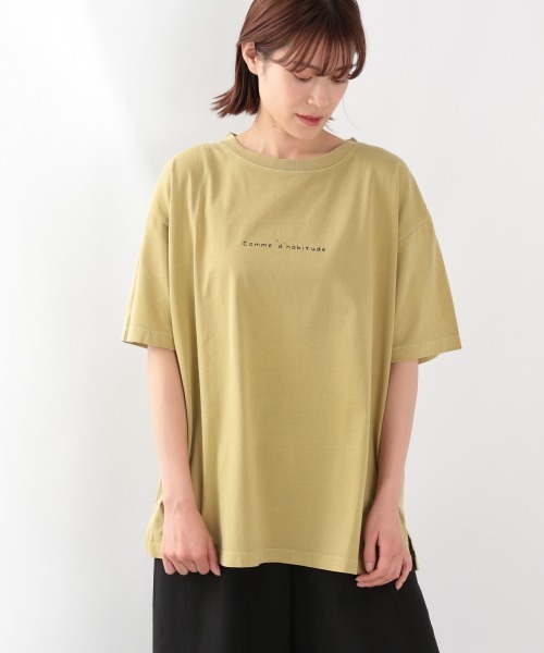 LOWRYS FARM（ローリーズファーム）の「ピグメントロゴＴＥＥ　886754（Tシャツ/カットソー・レディース・ピンク/チャコールグレー/アイボリー/イエロー・FREE）」の17枚目の写真