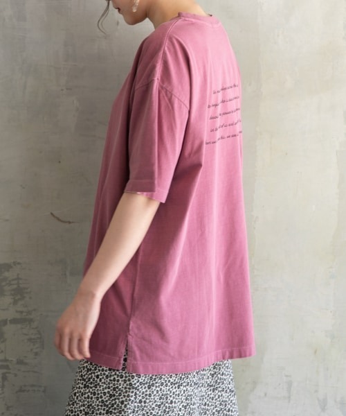 LOWRYS FARM（ローリーズファーム）の「ピグメントロゴＴＥＥ　886754（Tシャツ/カットソー・レディース・ピンク/チャコールグレー/アイボリー/イエロー・FREE）」の8枚目の写真