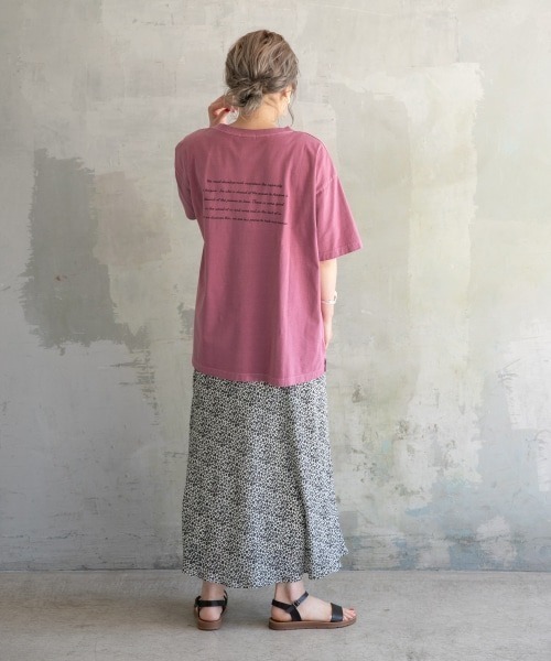 LOWRYS FARM（ローリーズファーム）の「ピグメントロゴＴＥＥ　886754（Tシャツ/カットソー・レディース・ピンク/チャコールグレー/アイボリー/イエロー・FREE）」の7枚目の写真