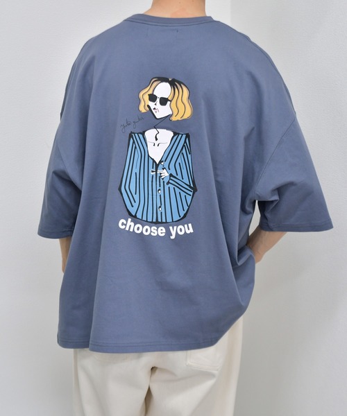 kutir(クティール)の「レトロガールTシャツ コラボTシャツ(Tシャツ/カットソー・メンズ・ホワイト/ダークグリーン/ダークブルー/オフホワイト/グレイッシュベージュ/グレー系その他・SMALL/MEDIUM/LARGE)」の6枚目の写真