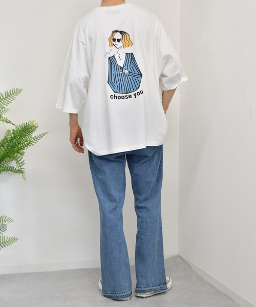 kutir(クティール)の「レトロガールTシャツ コラボTシャツ(Tシャツ/カットソー・メンズ・ホワイト/ダークグリーン/ダークブルー/オフホワイト/グレイッシュベージュ/グレー系その他・SMALL/MEDIUM/LARGE)」の15枚目の写真