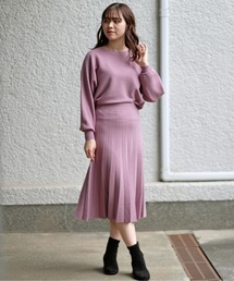 TRUDEA（トルディア）の「【ニット・セットアップ】ドルマンニット×プリーツスカート（セットアップ）」