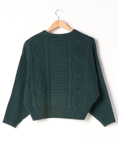 TONE SELECT WEAR(トーンセレクトウェア)の「【TONE SELECT WEAR】ケーブルクルーネックニット(BL)(ニット/セーター・レディース・オレンジ/ピンク/グレー/ダークグリーン/ブラック/アイボリー・FREE)」の14枚目の写真