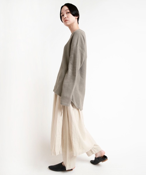 RNA-N(アールエヌエーエヌ)の「M1525 カノコロンT(Tシャツ/カットソー・レディース・ベージュ/キナリ/オリーブ・MEDIUM)」の15枚目の写真