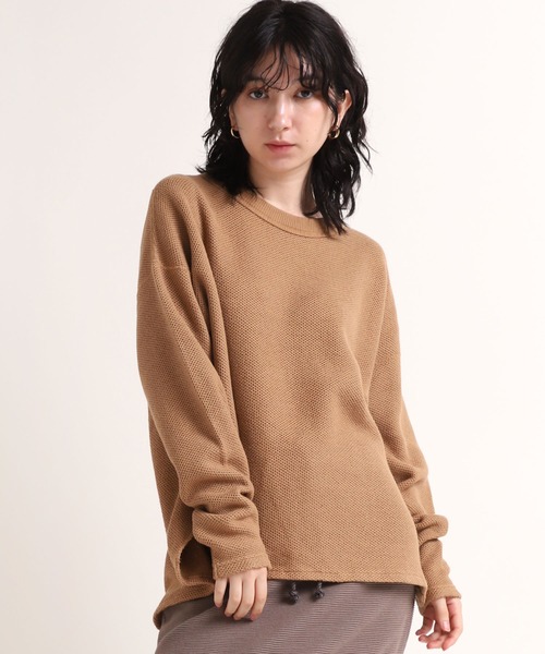 RNA-N(アールエヌエーエヌ)の「M1525 カノコロンT(Tシャツ/カットソー・レディース・ベージュ/キナリ/オリーブ・MEDIUM)」の13枚目の写真