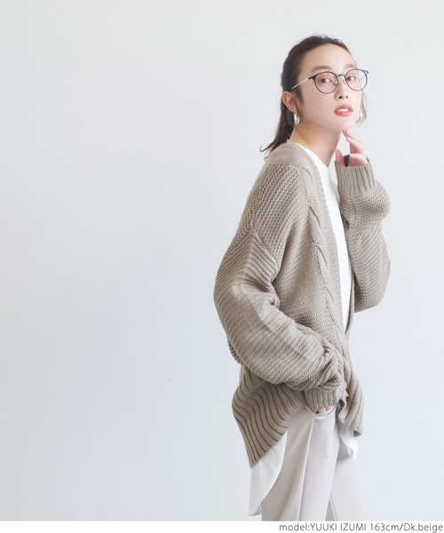 coca（coca）（コカ）の「深Vネックニット（ニット/セーター・レディース・ブラック/ダークベージュ・ONE SIZE）」の10枚目の写真