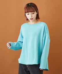 CUBE SUGAR（キューブシュガー）の「裏シャギー ピーチ加工 裏毛 ボートネック（スウェット）」