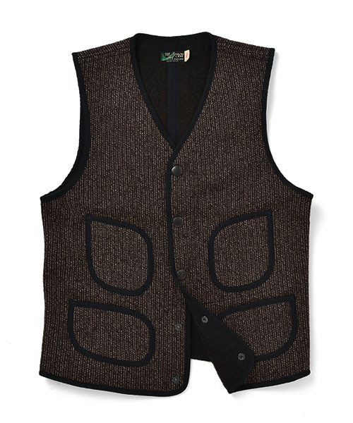fennica Men's(フェニカメンズ)の「SUGAR CANE / BEACH CLOTH VEST(ベスト・メンズ・ブラック・40/42/38)」の1枚目の写真