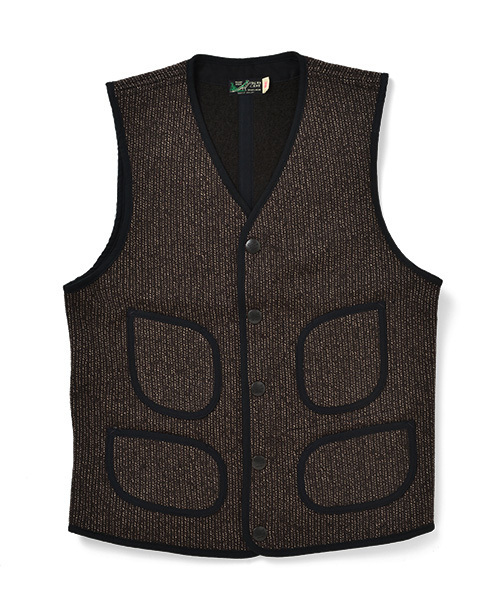 fennica Men's(フェニカメンズ)の「SUGAR CANE / BEACH CLOTH VEST(ベスト・メンズ・ブラック・40/42/38)」の2枚目の写真