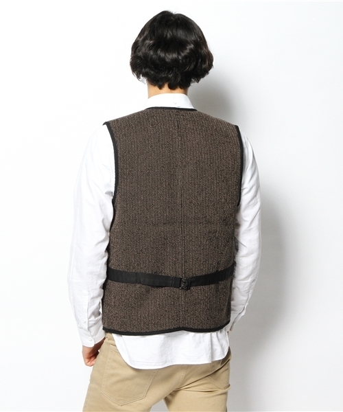 fennica Men's(フェニカメンズ)の「SUGAR CANE / BEACH CLOTH VEST(ベスト・メンズ・ブラック・40/42/38)」の5枚目の写真