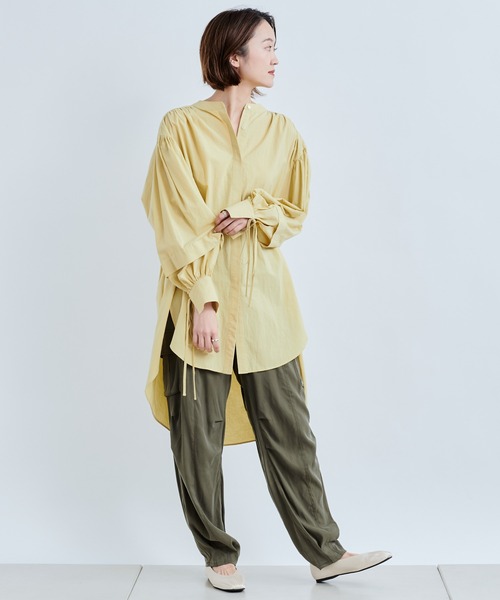 DouDou(ドゥドゥ)の「キュプラカーゴパンツ(その他パンツ・レディース・オフホワイト/カーキ・36/38)」の6枚目の写真