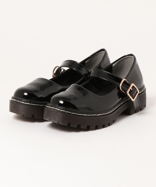 Shoes in Closet（シューズインクローゼット）の「厚底 タンクソール メリージェーン ストラップ シューズ　1866（ドレスシューズ・レディース・ブラック/ダークブラウン/ブラック系その他/アイボリー・L/LL/3L/S/XS/4L/M）」の21枚目の写真