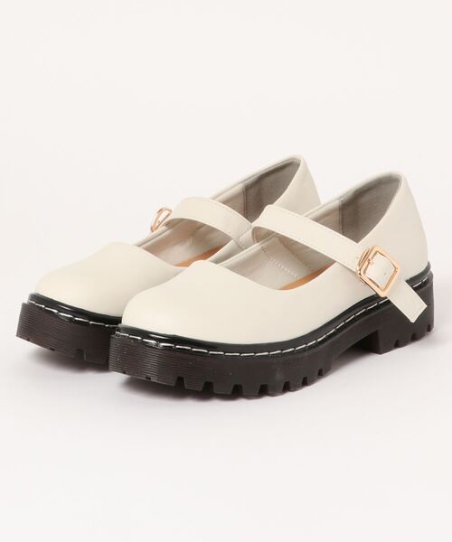 【✩】厚いヴィンテージソールのかわいいメリージェーンシューズ セール】【WEB限定】厚底 タンクソール メリージェーン