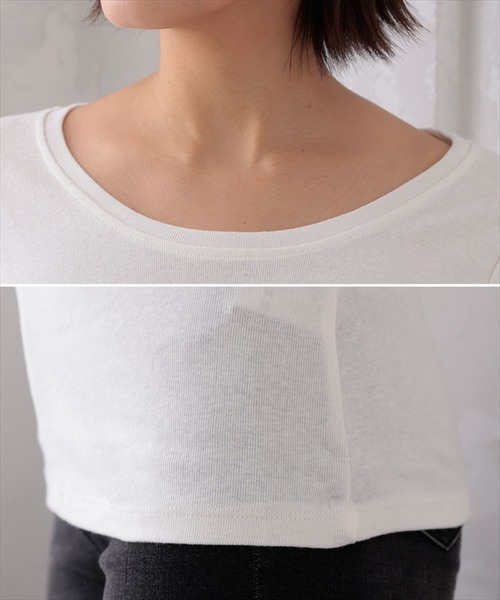 DONOBAN（ドノバン）の「コットンフライス長袖Tシャツ [E]（Tシャツ/カットソー・レディース・チャコールグレー/ブラック/ネイビー/オフホワイト/杢グレー/カーキ・LL/M/L）」の21枚目の写真