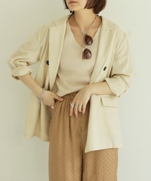 AIC.（エーアイシー）の「麻ダブルテーラードジャケット（テーラードジャケット）」