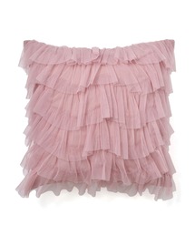 Francfranc（フランフラン）の「チュールフリル クッションカバー 450×450 ピンク （M-021）（クッション/クッションカバー）」