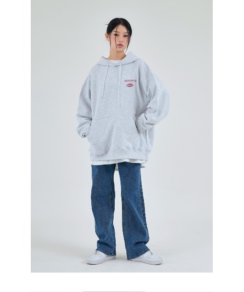 Acover オコボ Observe Circle Hoodie 韓国ブランド オーバーサイズ 英字バックデザイン トップス プルオーバーパーカー Circle フーディー パーカー Acover オコボ のファッション