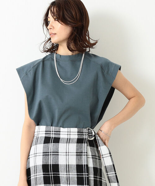 BEAMS LIGHTS（ビームスライツ）の「KiiRA / フラットシーム Tシャツ（Tシャツ/カットソー・レディース・ベージュ/ブルー系その他・ONE SIZE）」の8枚目の写真