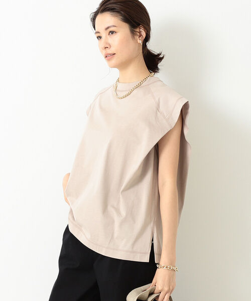 BEAMS LIGHTS（ビームスライツ）の「KiiRA / フラットシーム Tシャツ（Tシャツ/カットソー・レディース・ベージュ/ブルー系その他・ONE SIZE）」の3枚目の写真