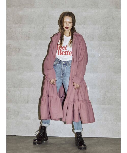 jouetie（ジュエティ）の「トレンチティアードワンピース（トレンチコート・レディース・ブラック/ピンク/ベージュ/その他1・MEDIUM）」の18枚目の写真