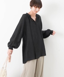 malla | malla マーラ ワッシャーリネンロングブラウス(シャツ/ブラウス)