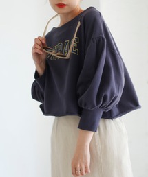 one after another NICE CLAUP | ショートカレッジロゴスウェット(Tシャツ/カットソー)