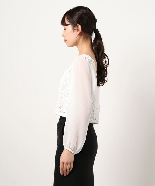 Clice de Paris（クリシェドゥパリス）の「K/花刺繍ビスチェBL（シャツ/ブラウス・レディース・アイボリー/オフホワイト・ONESIZE）」の4枚目の写真