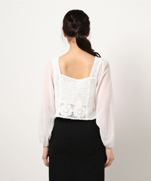 Clice de Paris（クリシェドゥパリス）の「K/花刺繍ビスチェBL（シャツ/ブラウス・レディース・アイボリー/オフホワイト・ONESIZE）」の3枚目の写真