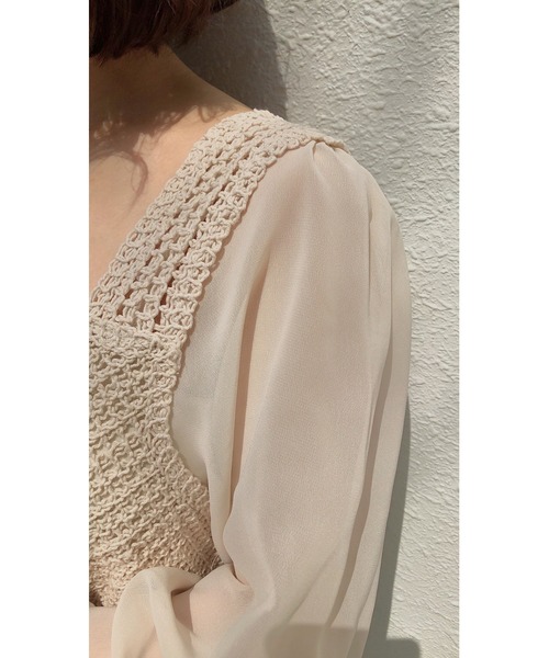 Clice de Paris（クリシェドゥパリス）の「K/花刺繍ビスチェBL（シャツ/ブラウス・レディース・アイボリー/オフホワイト・ONESIZE）」の12枚目の写真