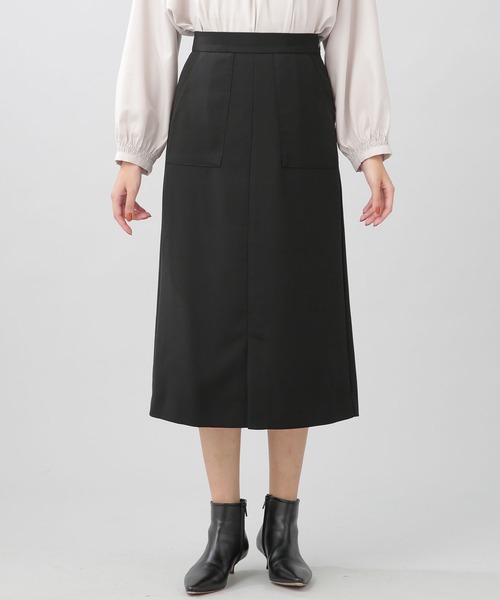 NANO universe（ナノユニバース）の「【WEB限定】スリットタイトスカート（スカート・レディース・グレー系その他4/アイボリー/ブラック/カーキ/ブルー/マスタード・マルチサイズ）」の7枚目の写真