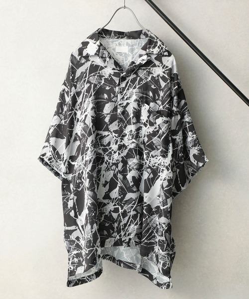 STUDIOUS SELECT(ステュディオスセレクト)の「STUDIOUS別注 パターングラフィックオープンカラーシャツ(シャツ/ブラウス・メンズ・ベージュ/ブラック/キャメル/ダークグレー/グレー/ホワイト・1/2/3)」の1枚目の写真