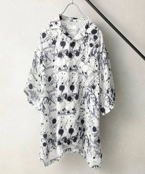 STUDIOUS SELECT(ステュディオスセレクト)の「STUDIOUS別注 パターングラフィックオープンカラーシャツ(シャツ/ブラウス・メンズ・ベージュ/ブラック/キャメル/ダークグレー/グレー/ホワイト・1/2/3)」の2枚目の写真