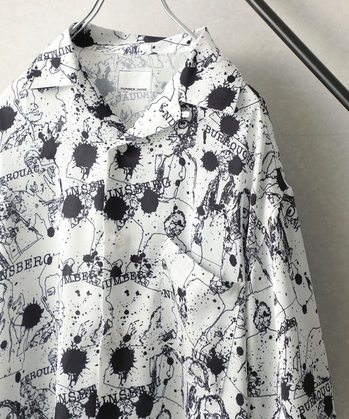 STUDIOUS SELECT(ステュディオスセレクト)の「STUDIOUS別注 パターングラフィックオープンカラーシャツ(シャツ/ブラウス・メンズ・ベージュ/ブラック/キャメル/ダークグレー/グレー/ホワイト・1/2/3)」の16枚目の写真