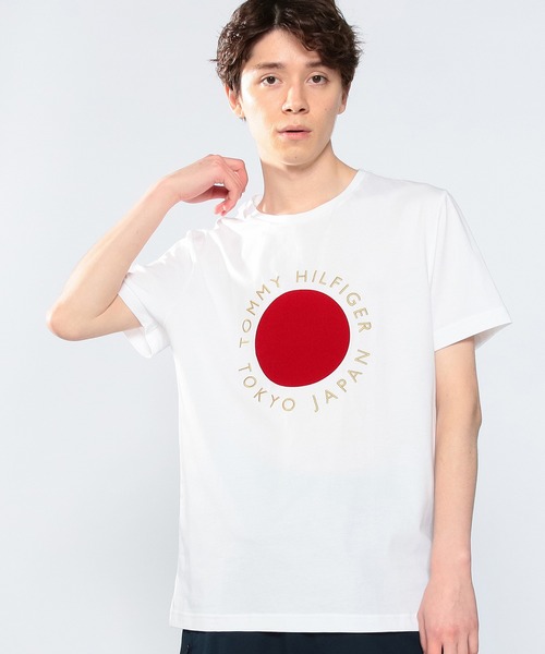 TOMMY HILFIGER（トミーヒルフィガー）の「Tokyo Capsule T-shirt（Tシャツ/カットソー・メンズ・ネイビー/ホワイト・MEDIUM/SMALL/LARGE/X-LARGE）」の2枚目の写真