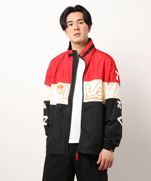 タグ付き新品/FILA×RADIO EVA】スタンドカラージャケット/Lサイズ FILA（フィラ）の「【FILA×RADIO EVA】スタンドカラージャケット