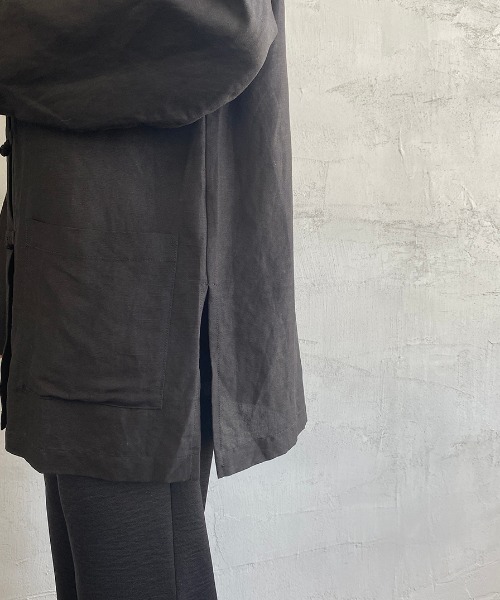 JF Ready Made（ジェイエフレディメイド）の「[Jf Ready Made/ジェイエフレディメイド] リネンオーバーサイズ チャイナシャツジャケット（シャツ/ブラウス・レディース・アイボリー/ブラック/ベージュ/ライトカーキ・F）」の19枚目の写真