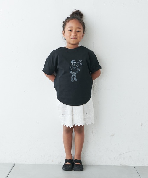 PUAL CE CIN（ピュアルセシン）の「【WEB限定】KIDSオーガニックコットンガス焼きプリントTシャツ（Tシャツ/カットソー・キッズ・ブラック/グレー/ホワイト系その他/ホワイト系その他2・M/L）」の14枚目の写真