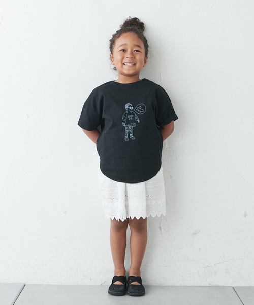 PUAL CE CIN（ピュアルセシン）の「【WEB限定】KIDSオーガニックコットンガス焼きプリントTシャツ（Tシャツ/カットソー・キッズ・ブラック/グレー/ホワイト系その他/ホワイト系その他2・M/L）」の15枚目の写真