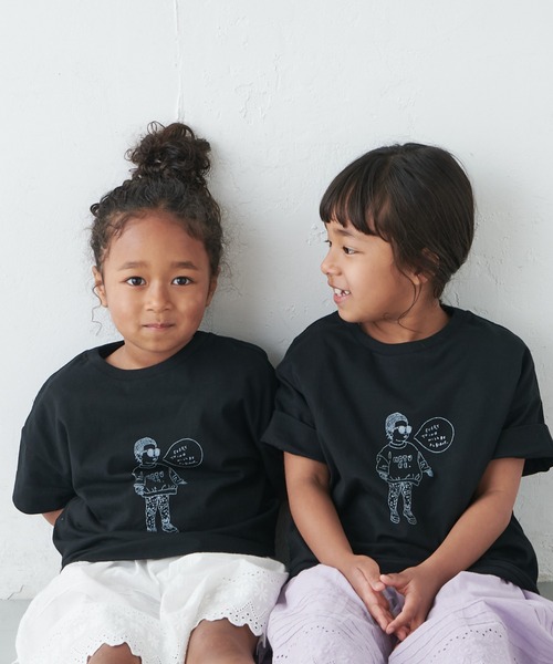 PUAL CE CIN（ピュアルセシン）の「【WEB限定】KIDSオーガニックコットンガス焼きプリントTシャツ（Tシャツ/カットソー・キッズ・ブラック/グレー/ホワイト系その他/ホワイト系その他2・M/L）」の22枚目の写真