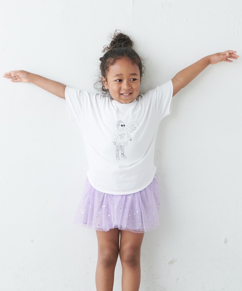 PUAL CE CIN（ピュアルセシン）の「【WEB限定】KIDSオーガニックコットンガス焼きプリントTシャツ（Tシャツ/カットソー・キッズ・ブラック/グレー/ホワイト系その他/ホワイト系その他2・M/L）」の7枚目の写真