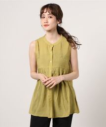 Per sist ence | Per sist ence/パーシエンス ピンタックノースリーブシャツ(シャツ/ブラウス)