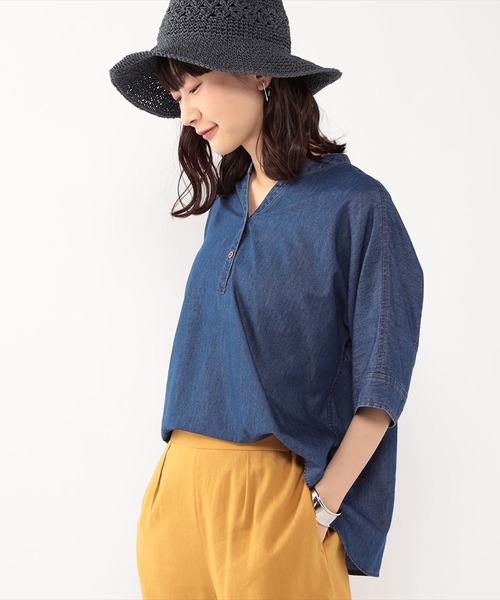 Petit Honfleur（プチオンフルール）の「透かし編みペーパーハット（ハット・レディース・ベージュ/ネイビー・フリー）」の7枚目の写真