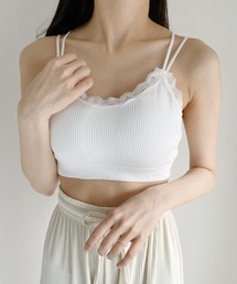 カップ付きバッククロス レース ブラトップ