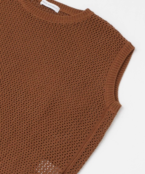 URBAN RESEARCH（アーバンリサーチ）の「メッシュニットプルオーバー（ニット/セーター・レディース・ブラウン系その他/ブラック/ベージュ・FREE）」の8枚目の写真