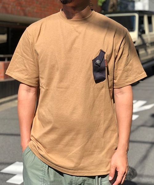 grn（ジーアールエヌ）の「grn outdoor ジーアールエヌ アウトドア HIASOBI CAMPER S/S TEE tシャツ 難燃加工（Tシャツ/カットソー・メンズ・オリーブ/ホワイト・MEDIUM/LARGE/X-LARGE）」の5枚目の写真