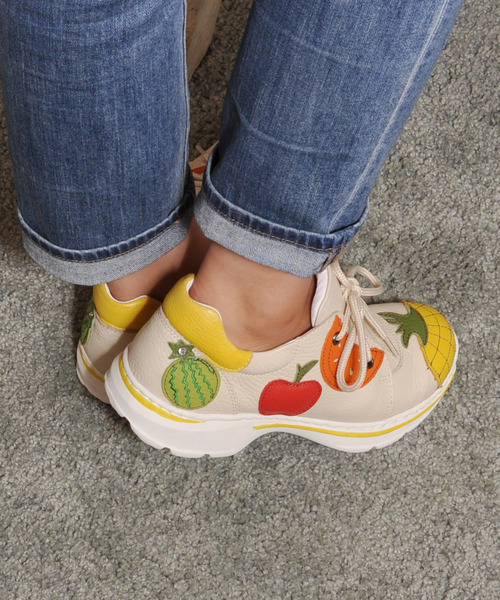 エスタシオン Estacion / フルーツモチーフレザースニーカー