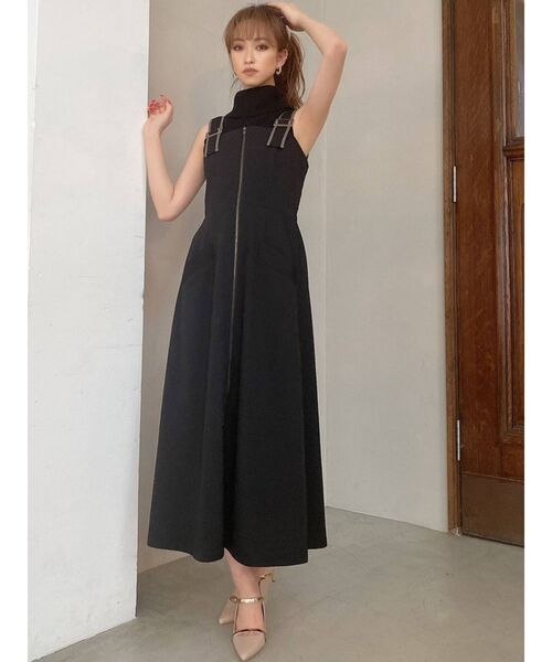 RESEXXY（リゼクシー）の「レザーパイピングジャンスカ（ジャンパースカート・レディース・ブラック/ベージュ/ブラウン・FREE）」の19枚目の写真